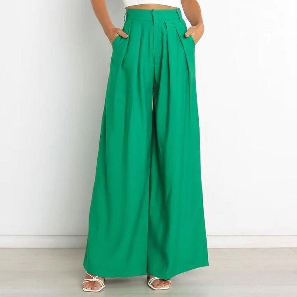 SNDYS‎ Hills Wilde Leg Pants size M Green